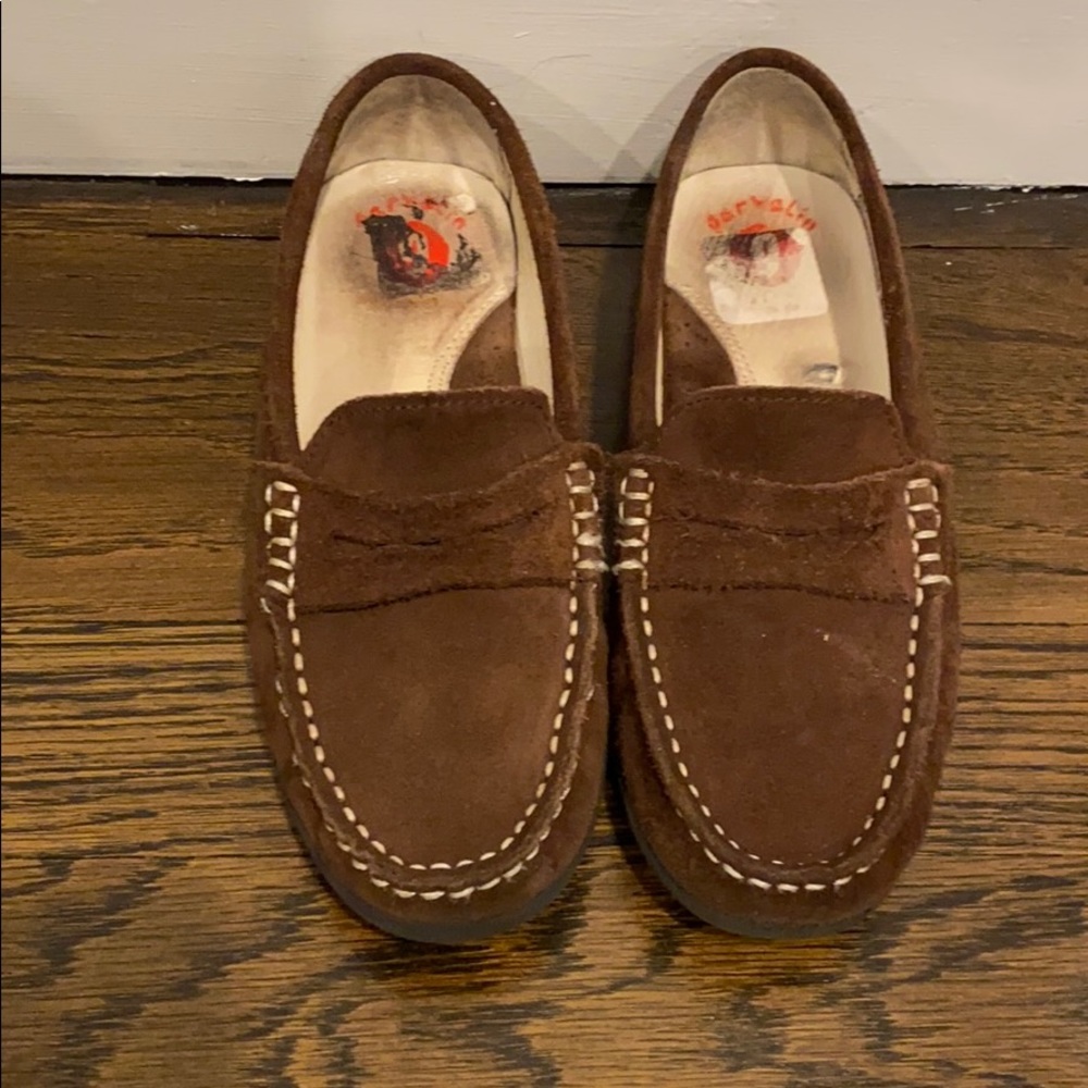 Garvalin Boys Brown Suede Loafers Size 1 (Eur 32)